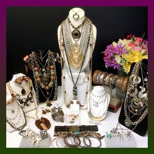 Jewelry lot faux tortoise some NWT 75+ items